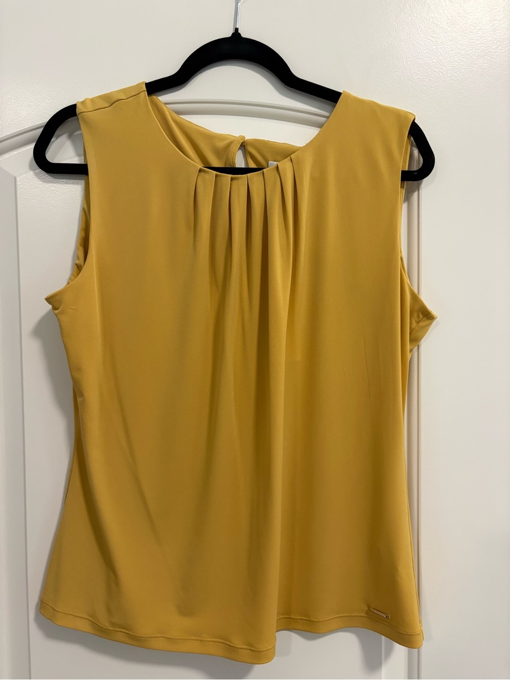 Calvin Klein Yellow Sleeveless Blouse